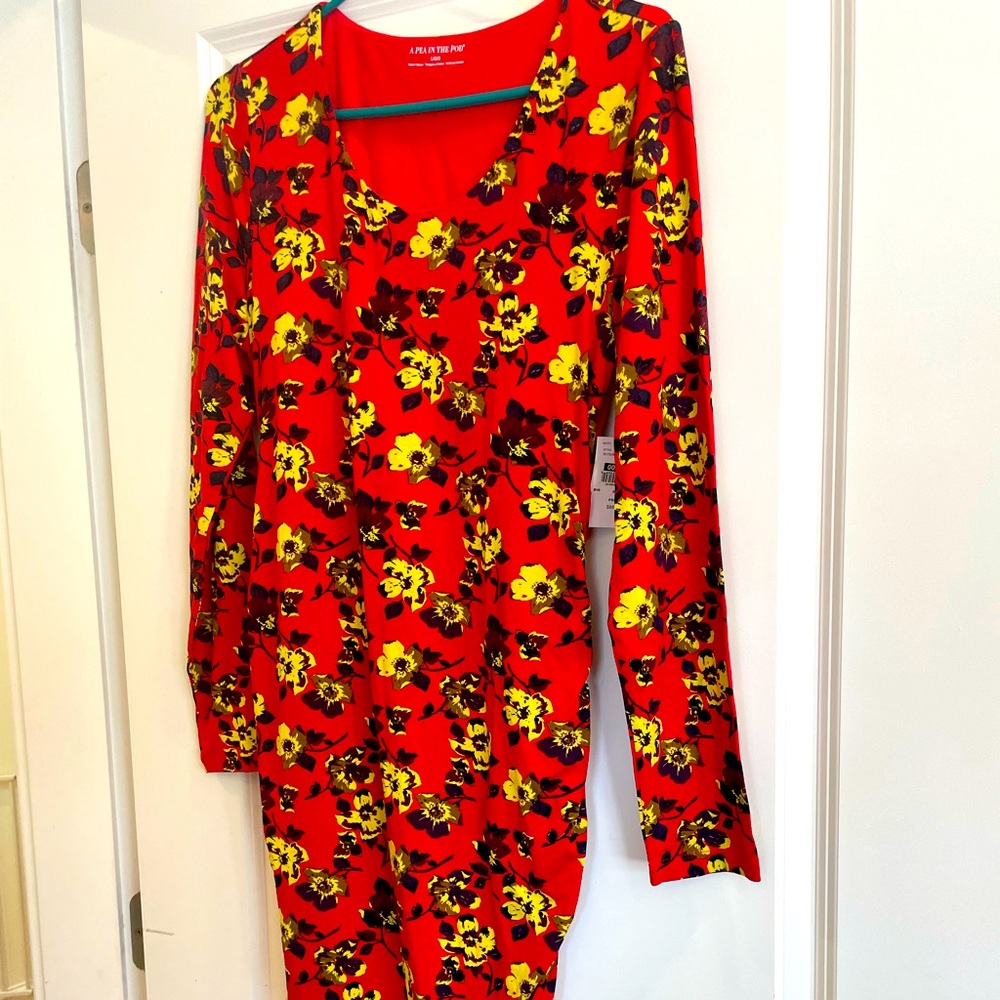 A Pea In The Pod Maternity long sleeve dress NWT
